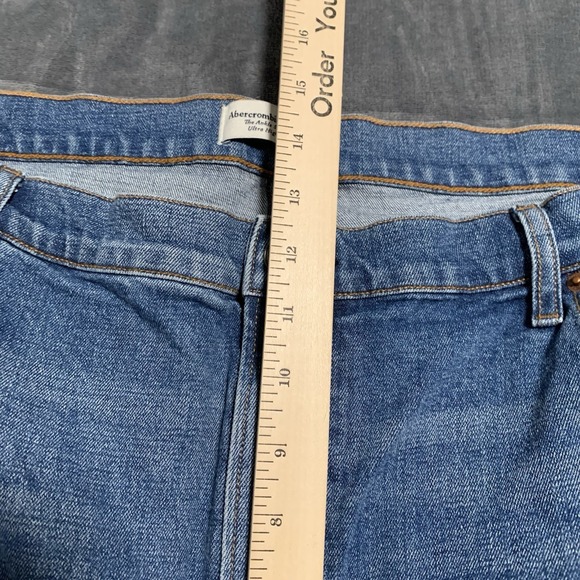 Abercrombie‎ Fitch Ankle Straight Ultra High Rise Distressed Jeans 34/18S - Picture 12 of 13